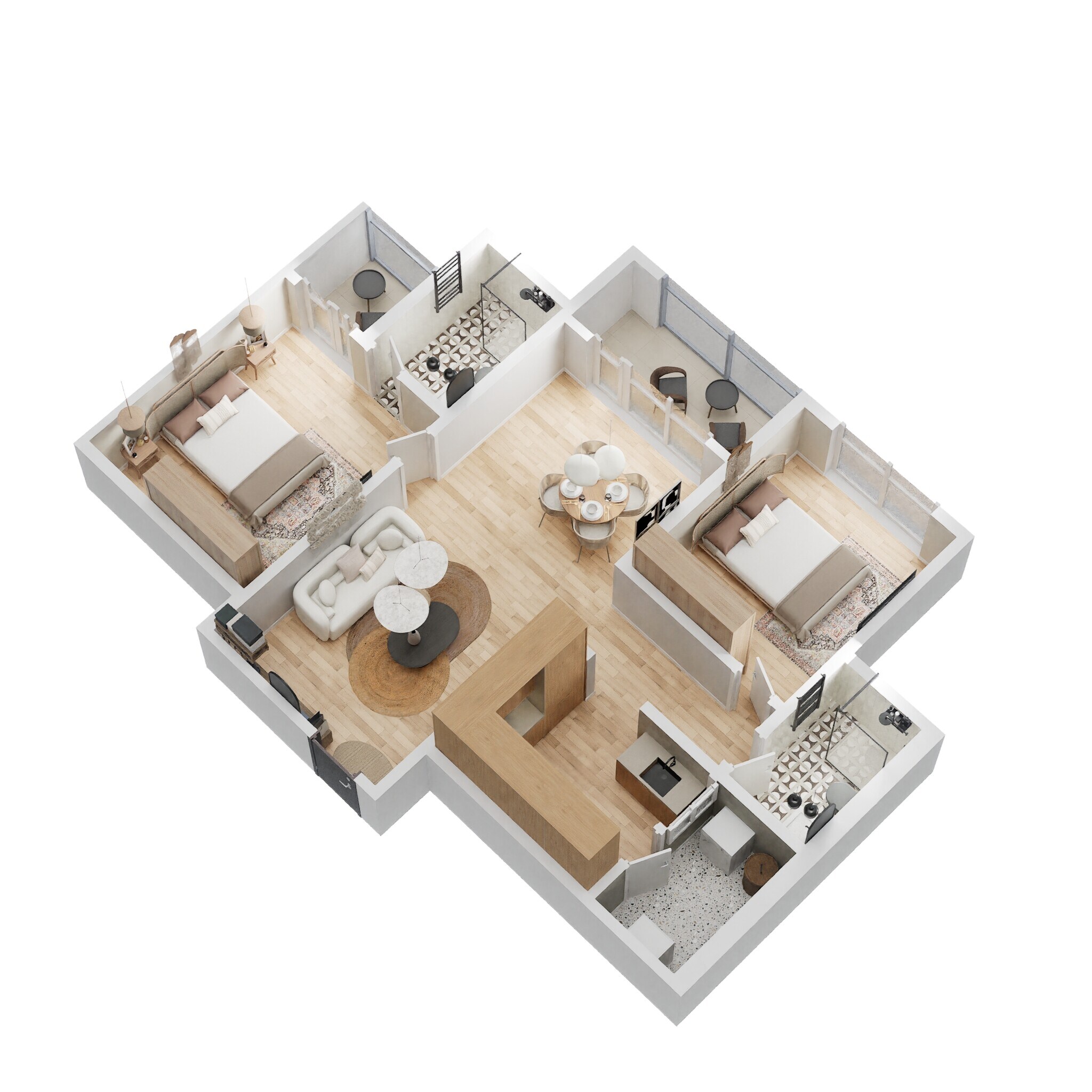 2 BHK 1411 Sq. Ft. Apartment