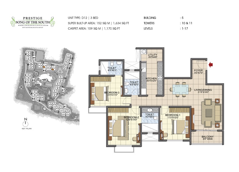 prestige song of the south apartment 3bhk 1634sqft 131