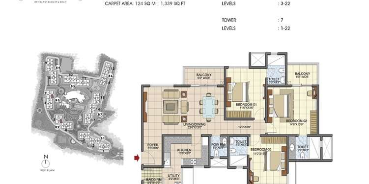 prestige song of the south apartment 3bhk sq 1933sqft 131