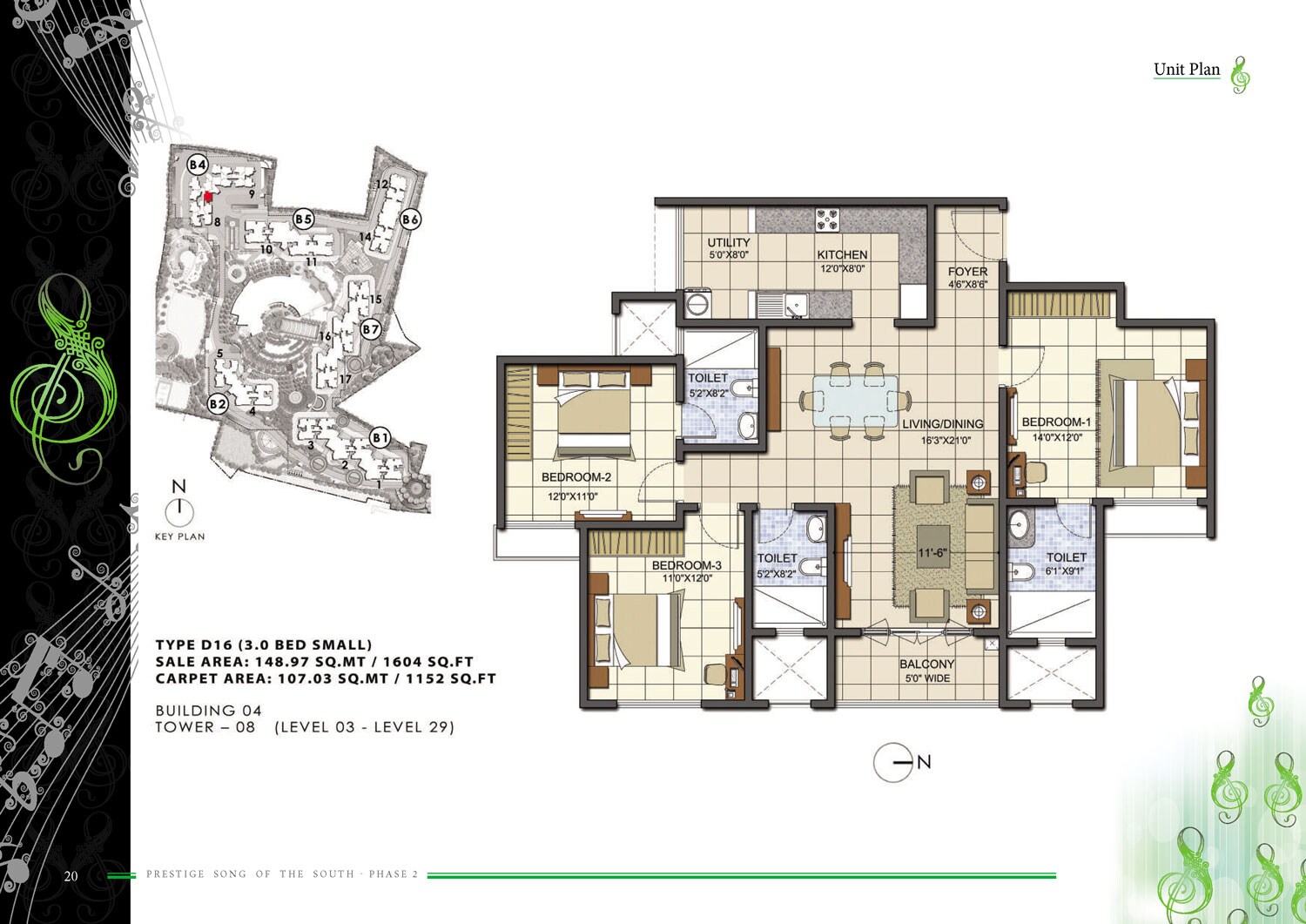 3 BHK 1604 Sq. Ft. Apartment