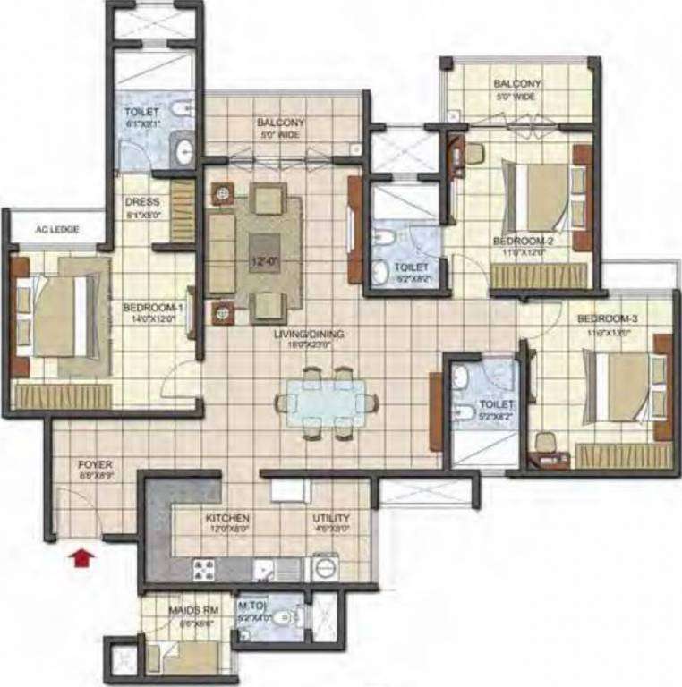 prestige song of the south phase 2 apartment 3bhk 1937sqft21
