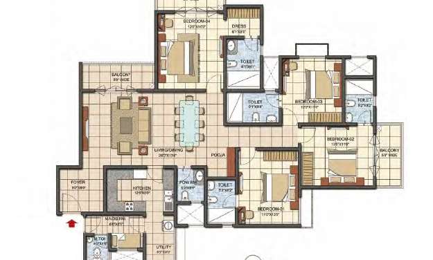 prestige song of the south phase 2 apartment 4bhk 2406sqft31