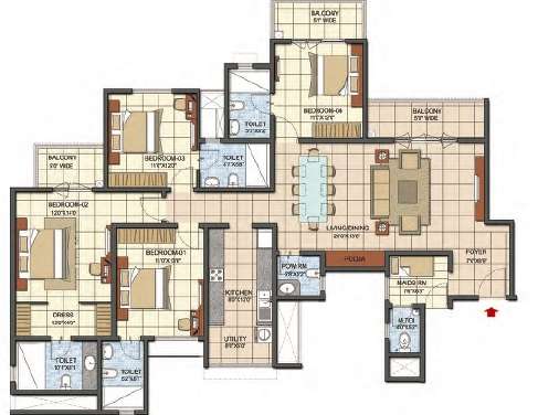 prestige song of the south phase 2 apartment 4bhk 2424sqft41