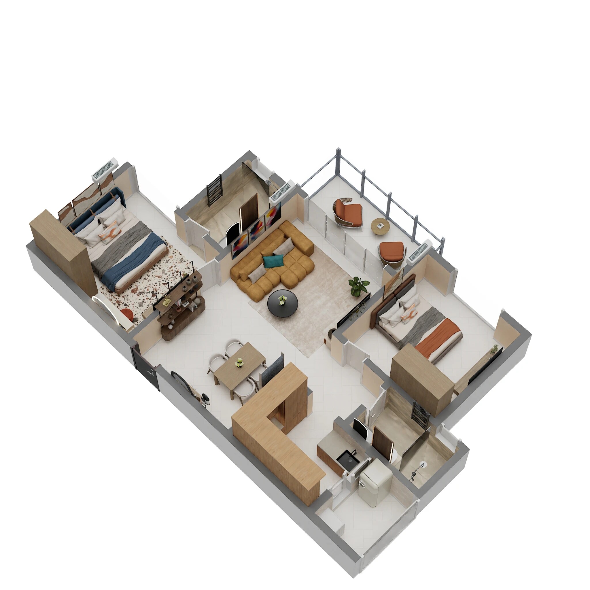 2 BHK 1140 Sq. Ft. Apartment