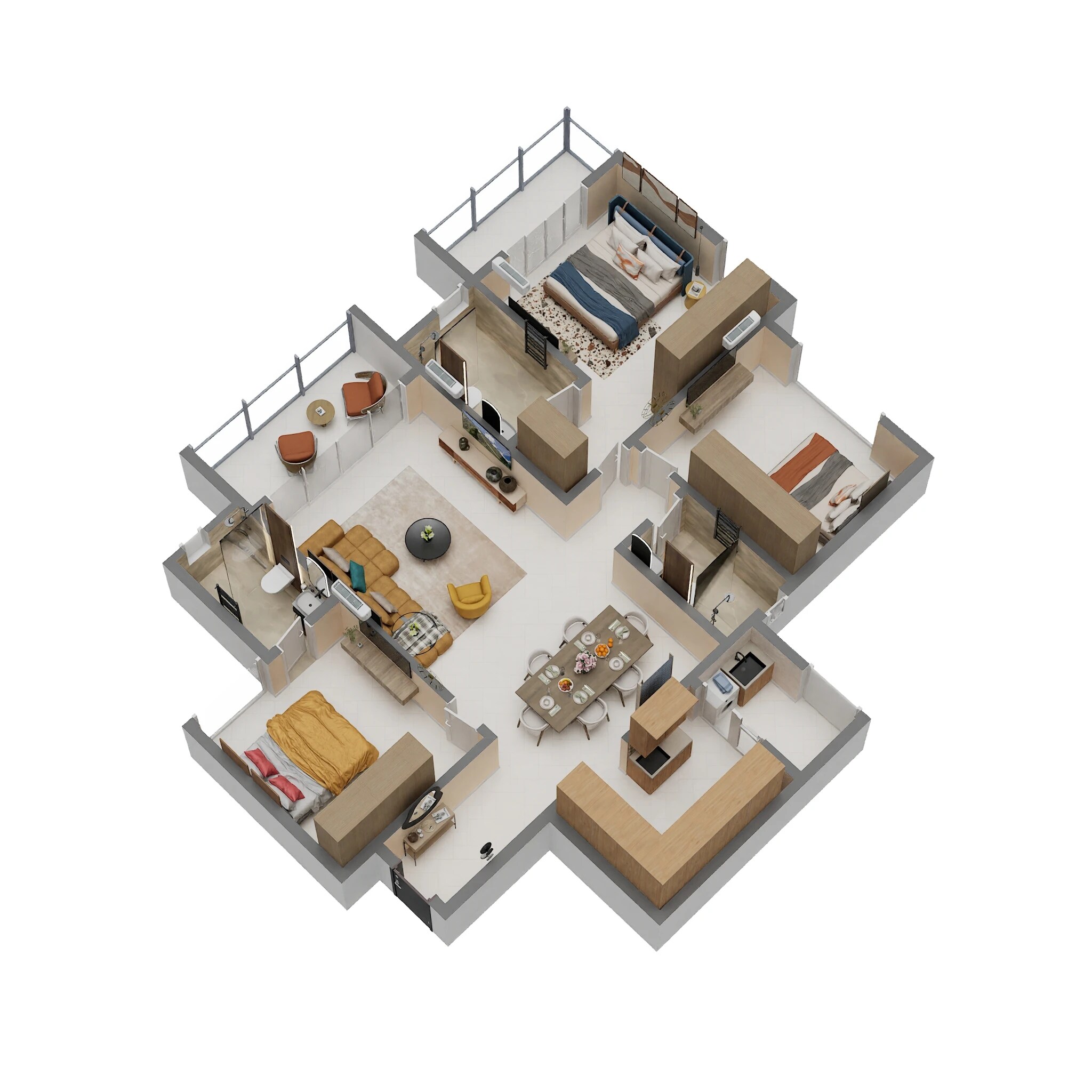 3 BHK 1812 Sq. Ft. Apartment