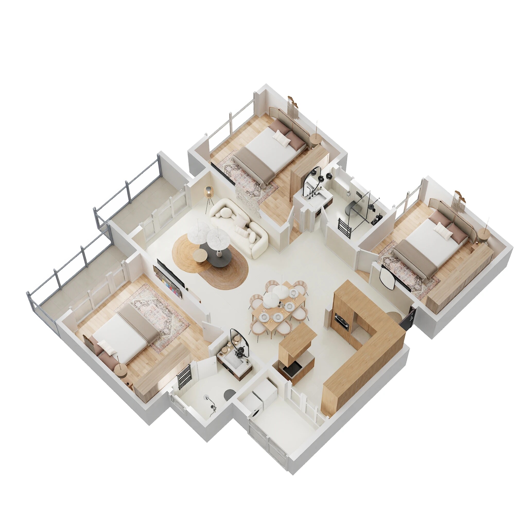 3 BHK 1458 Sq. Ft. Apartment