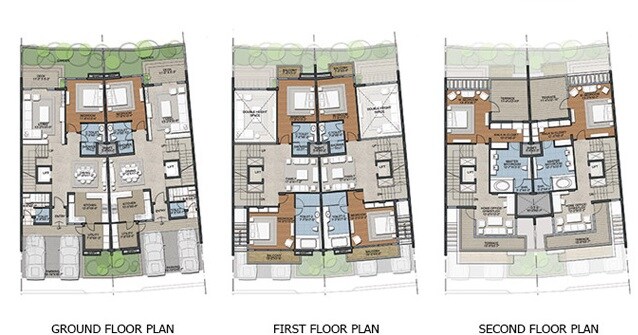 Floor plan of 4 BHK 3080 Sq. Ft. Villa in Prestige Tech Vista, Bangalore