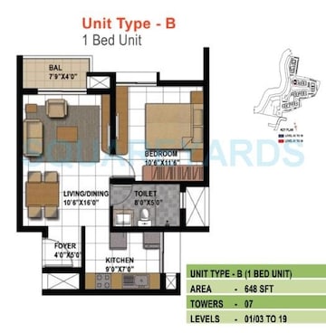  1 BHK Apartment at Prestige Temple Bells, Raja Rajeshwari Nagar – for Sale