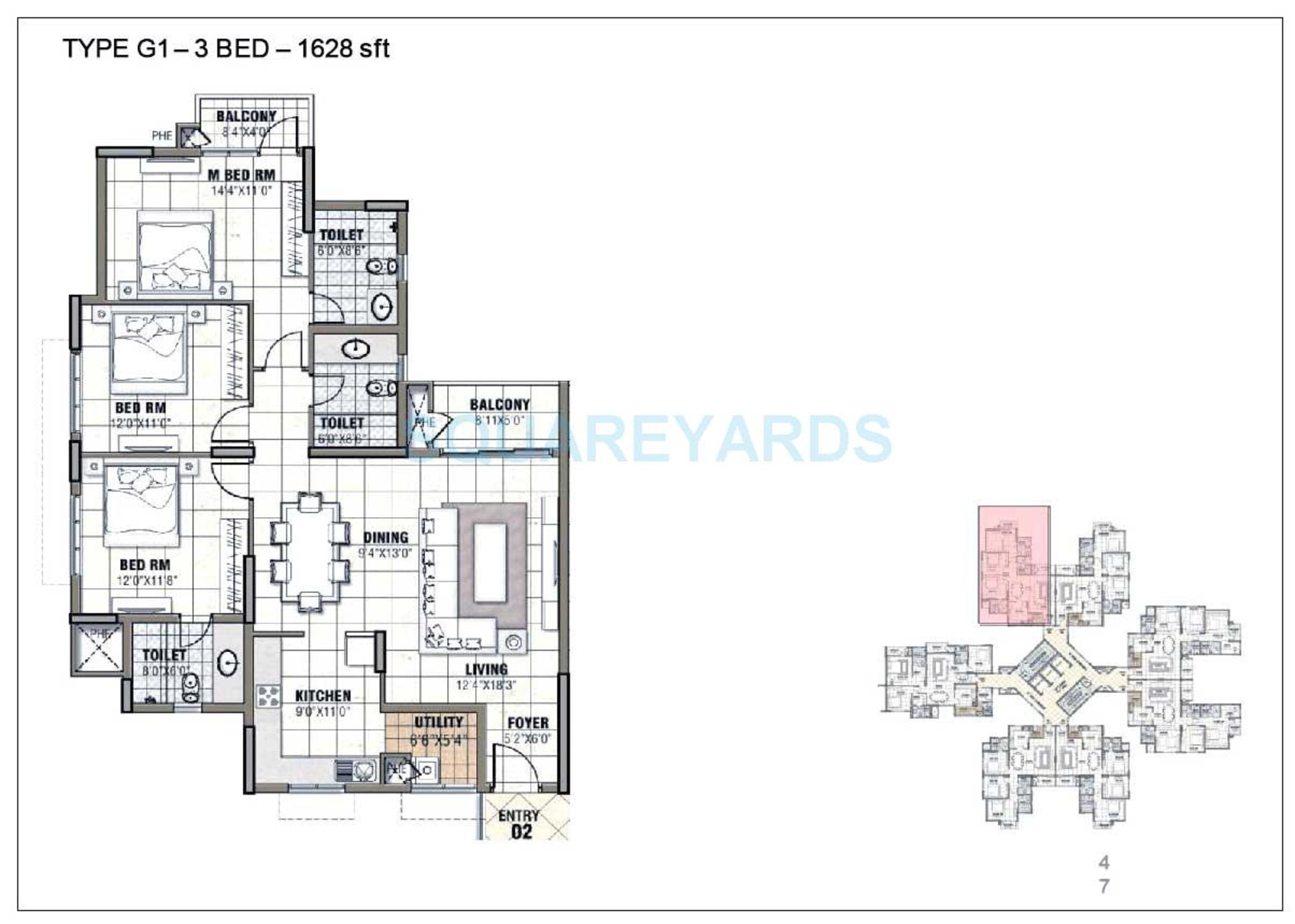 prestige tranquility apartment 3bhk 1628sqft 1