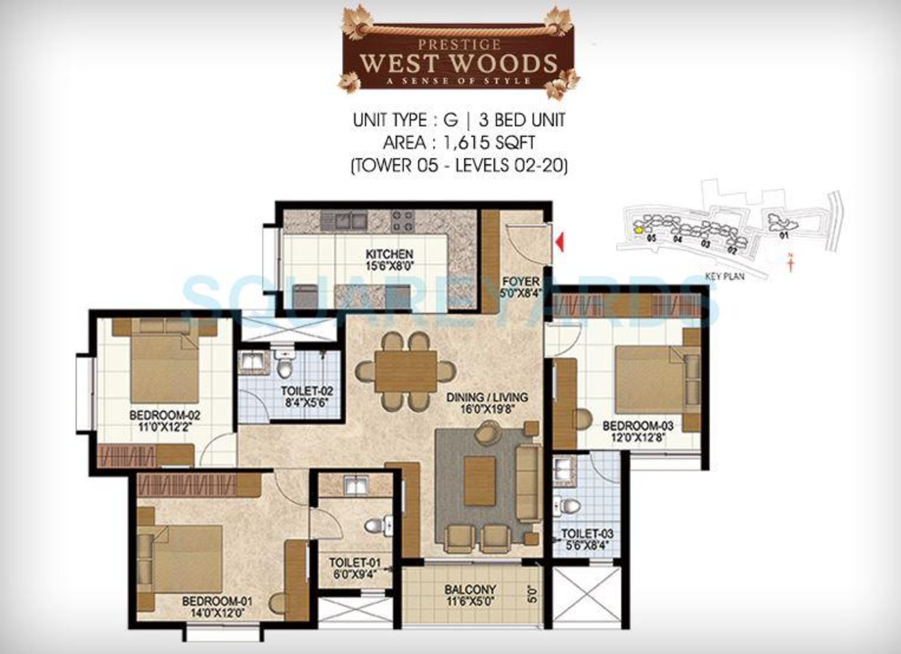 prestige west woods apartment 3bhk 1615sqft1