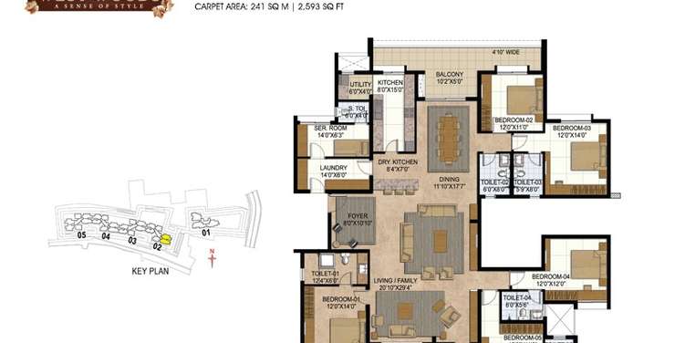 prestige west woods apartment 4 bhk 3981sqft 20205022165058