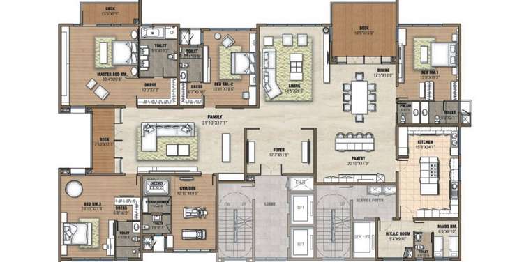 prestige white meadows apartment 4 bhk 6652sqft 20224327114351
