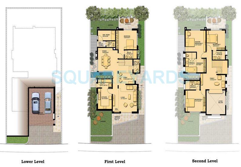 Floor plan of 4 BHK 3661 Sq. Ft. Villa in Pride Crosswinds, Bangalore