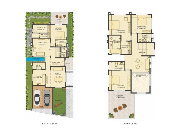 Floor plan of 4 BHK 5314 Sq. Ft. Villa in Pride Crosswinds Villa, Bangalore