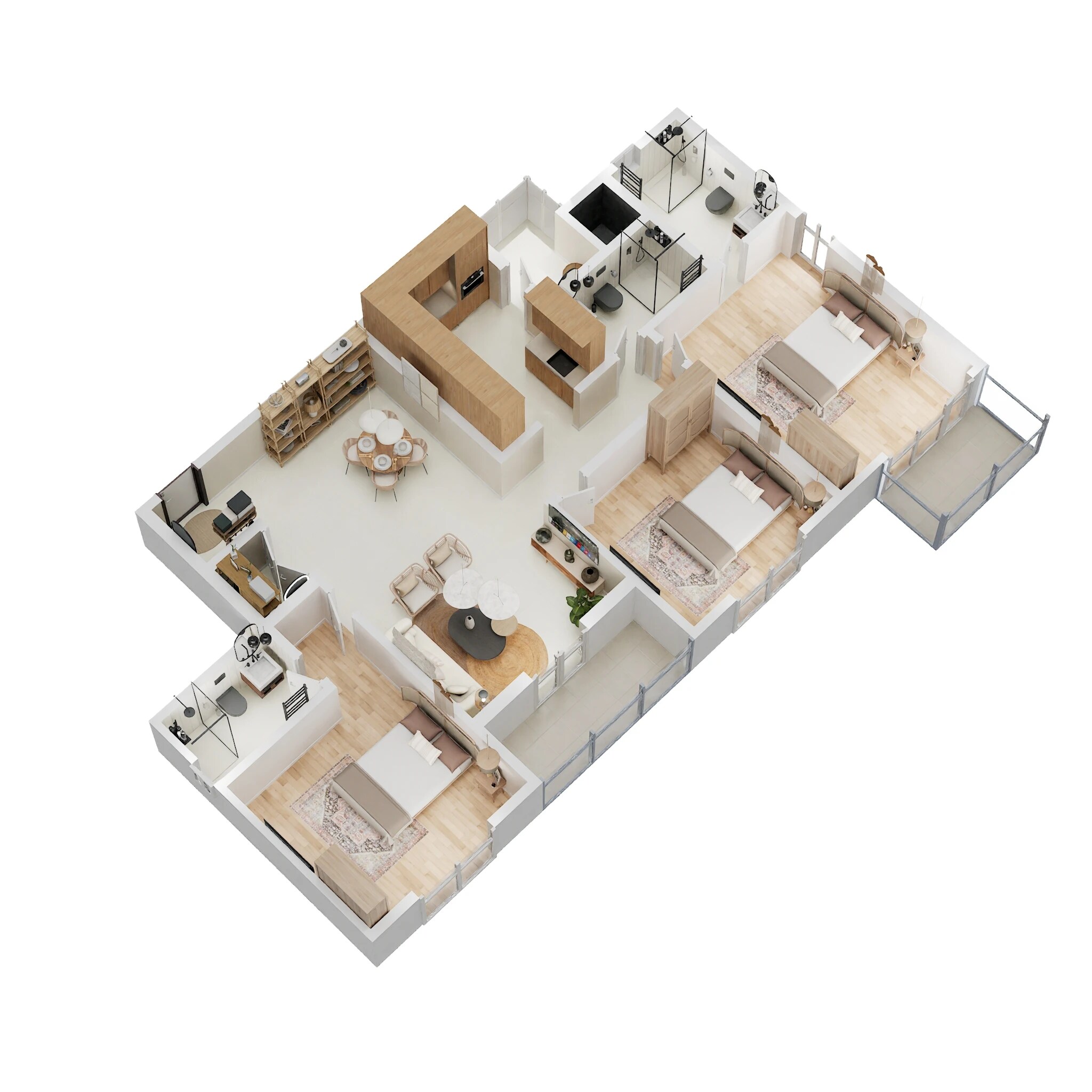 Floor plan of 3 BHK 1850 Sq. Ft. Apartment in Pride Euphora, Bangalore