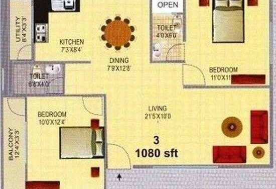 pristine residency apartment 2 bhk 1080sqft 20202711132721