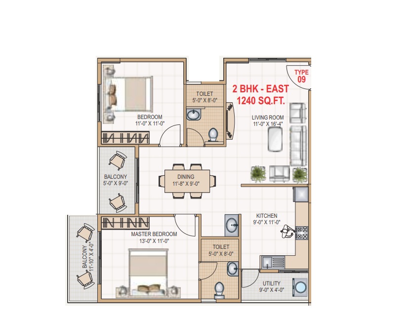 Prominent Chourasia Revanta 2 BHK Layout