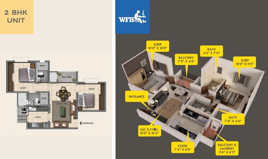 Other, provident-capella 2 Bedroom 980 Sq.Ft. Apartment In Whitefield Bangalore 8756032
