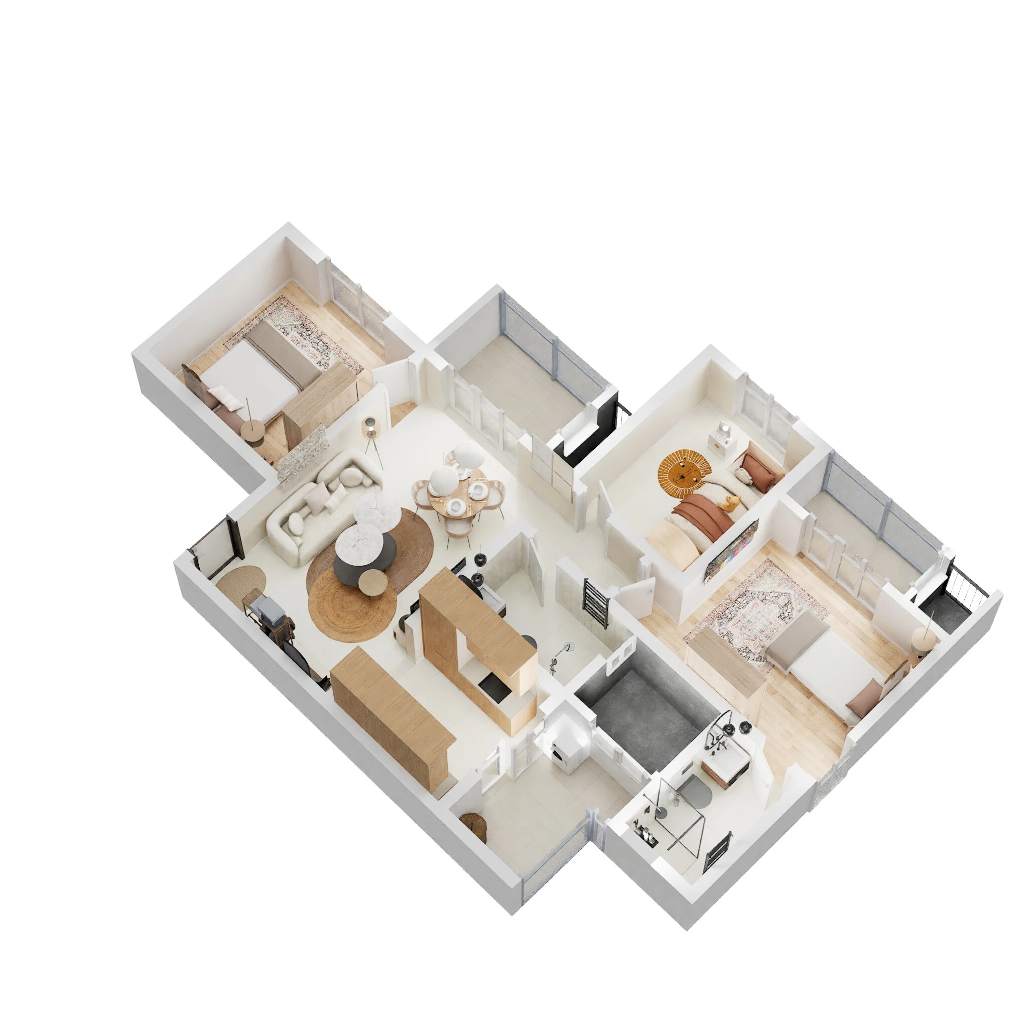 Floor plan of 2 BHK Apartment - 1110 sq. ft. in Provident Capella, Bangalore