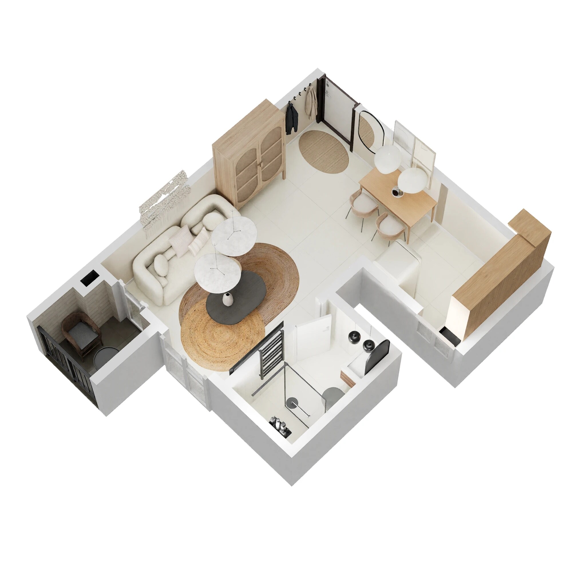 Floor plan of Studio - 428 sq. ft. in Provident Capella, Bangalore