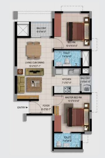  2 BHK Apartment at Provident Neora, Thanisandra Main Road – for Rent