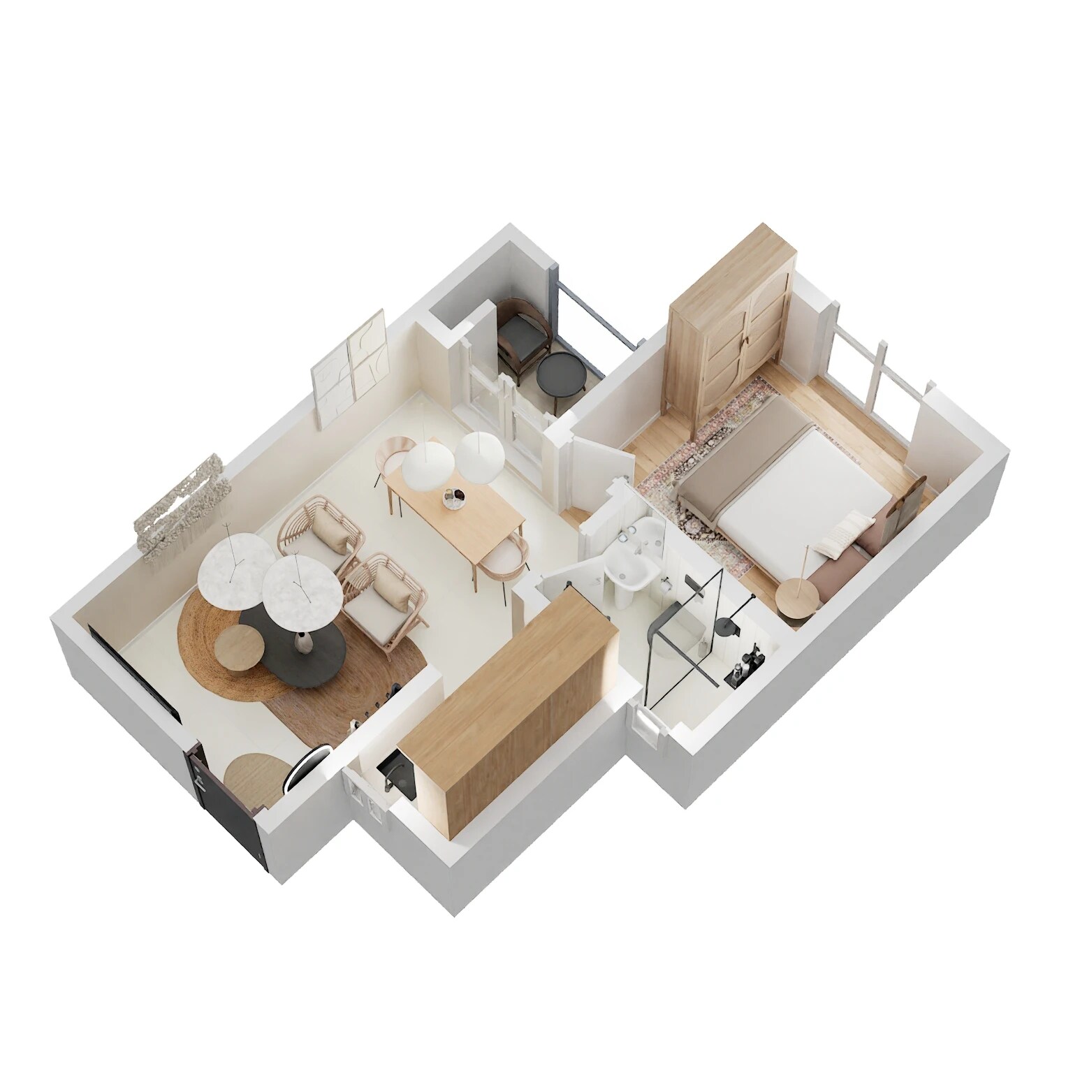 1 BHK 568 Sq. Ft. Apartment