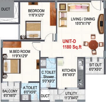  2 BHK Apartment at PSR Krish Kamal, Electronic City Phase I – for Sale