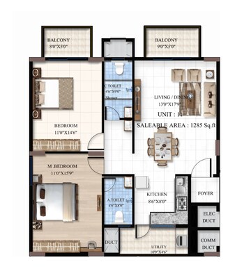  2 BHK Apartment at PSR Vanasree, Sarjapur Road – for Sale
