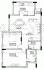 Floor plan of 2 BHK 1300 Sq. Ft. Apartment in Puravankara krishna revara, Bangalore