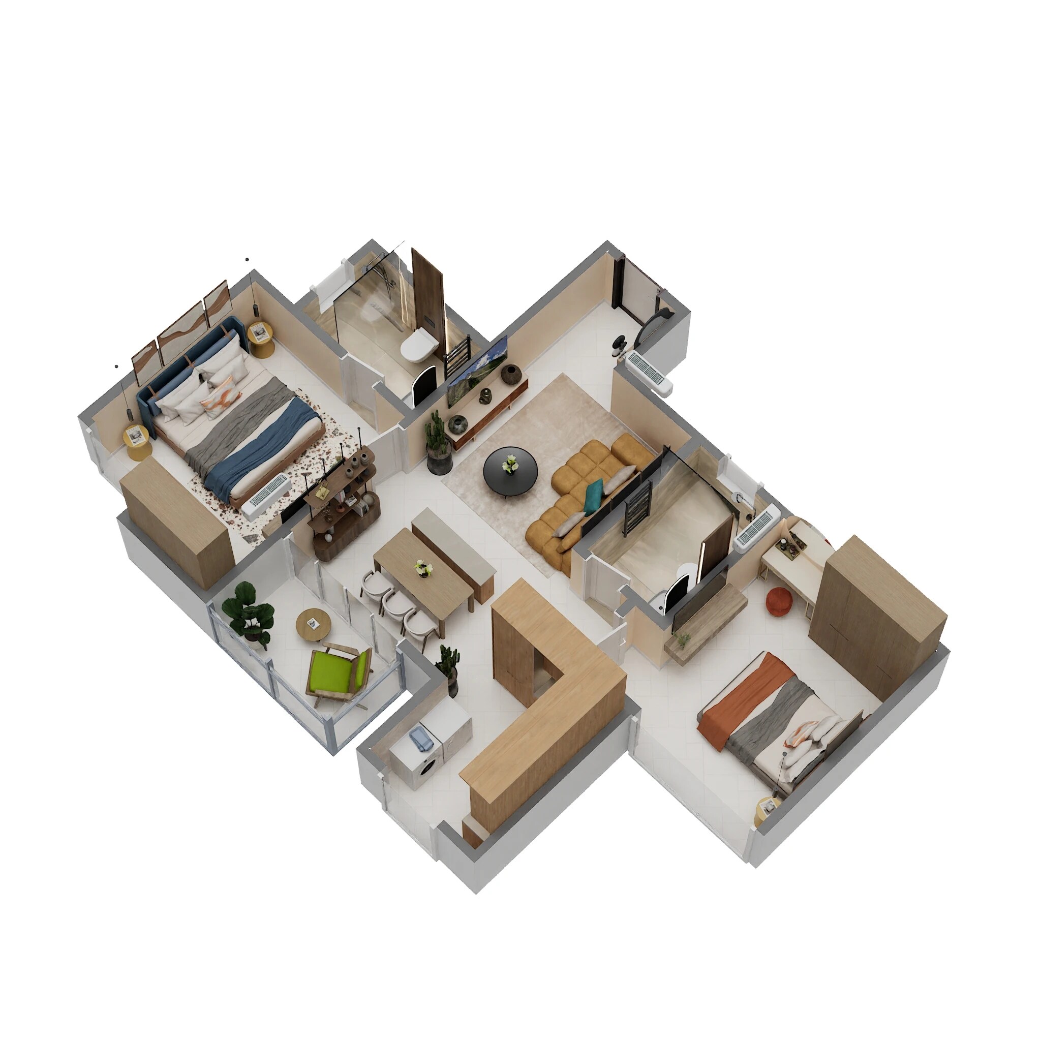 2 BHK 1097 Sq. Ft. Apartment