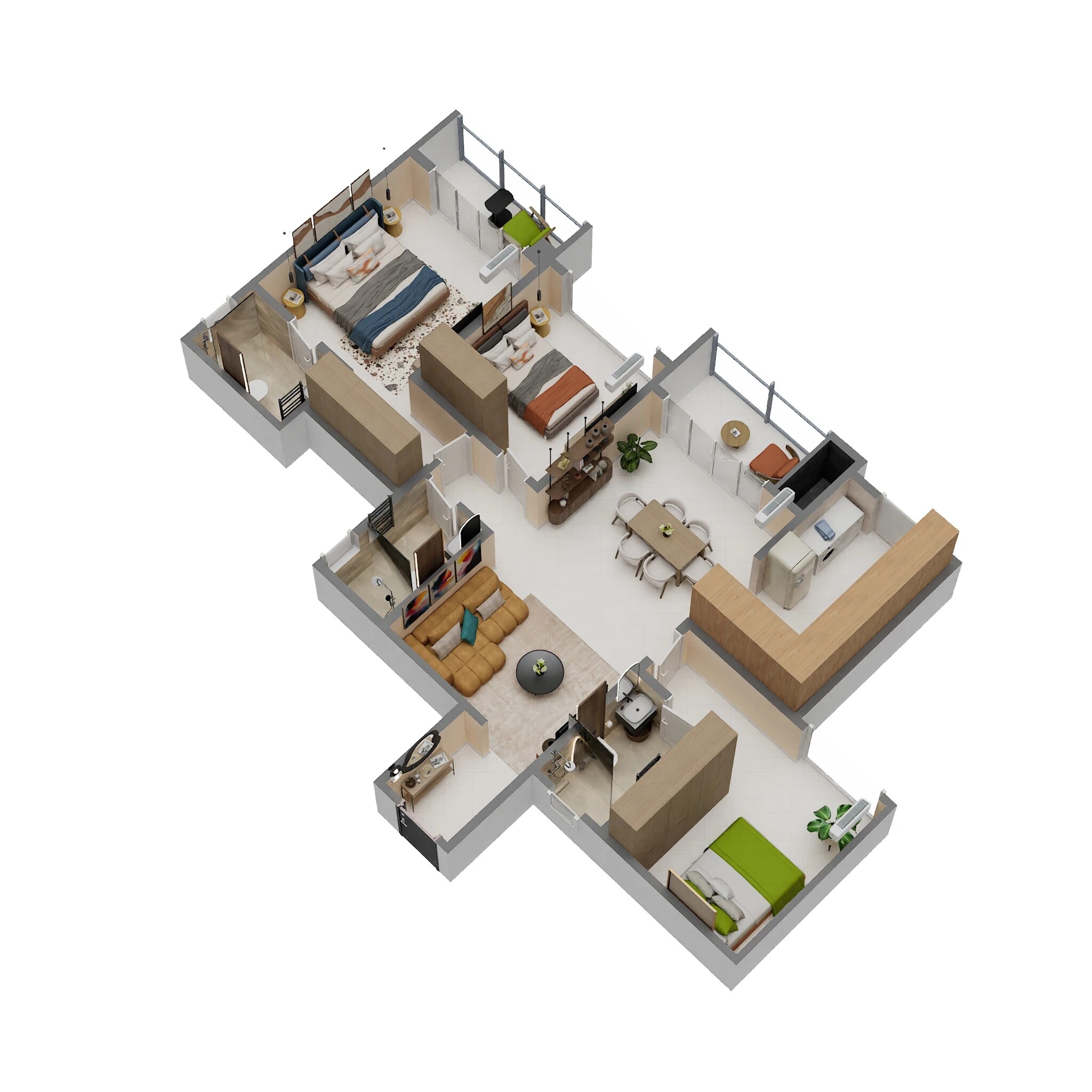 3 BHK 1685 Sq. Ft. Apartment