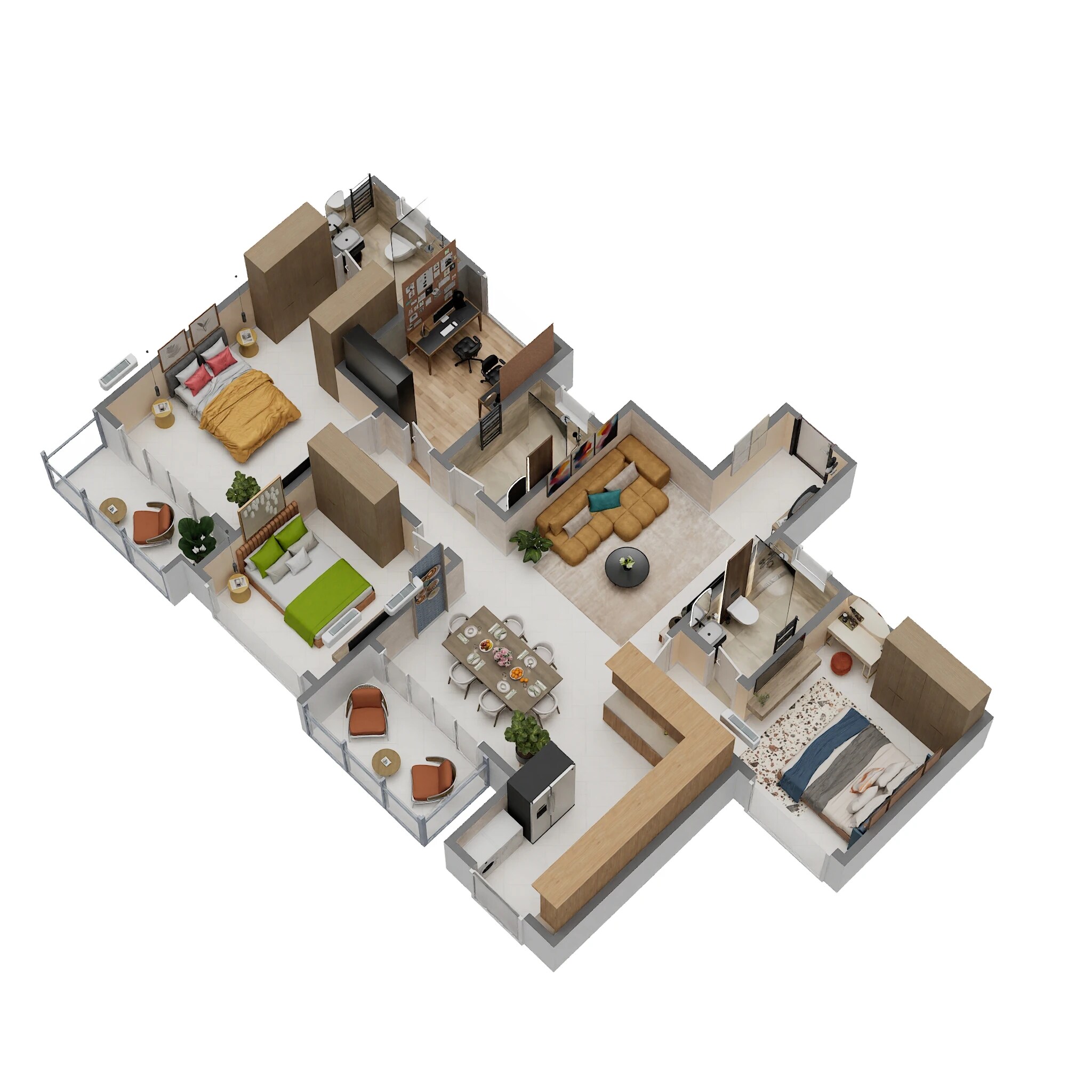 3 BHK 2324 Sq. Ft. Apartment