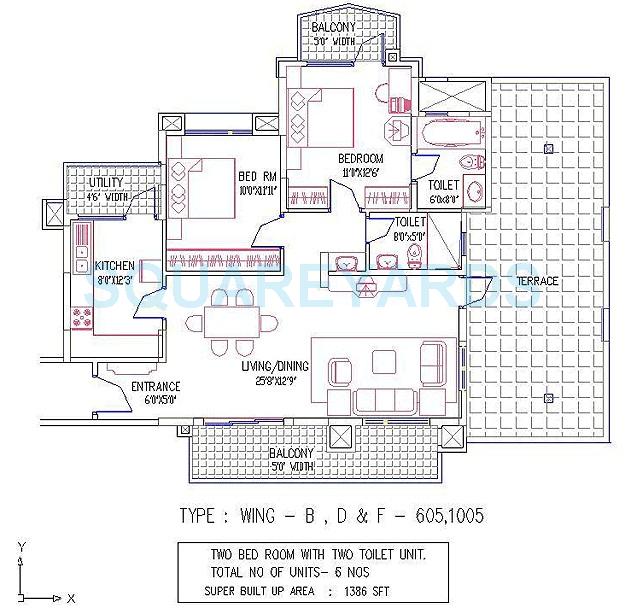 2 BHK 1386 Sq. Ft. Apartment