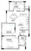Puravankara Purva Riviera 2 BHK Layout