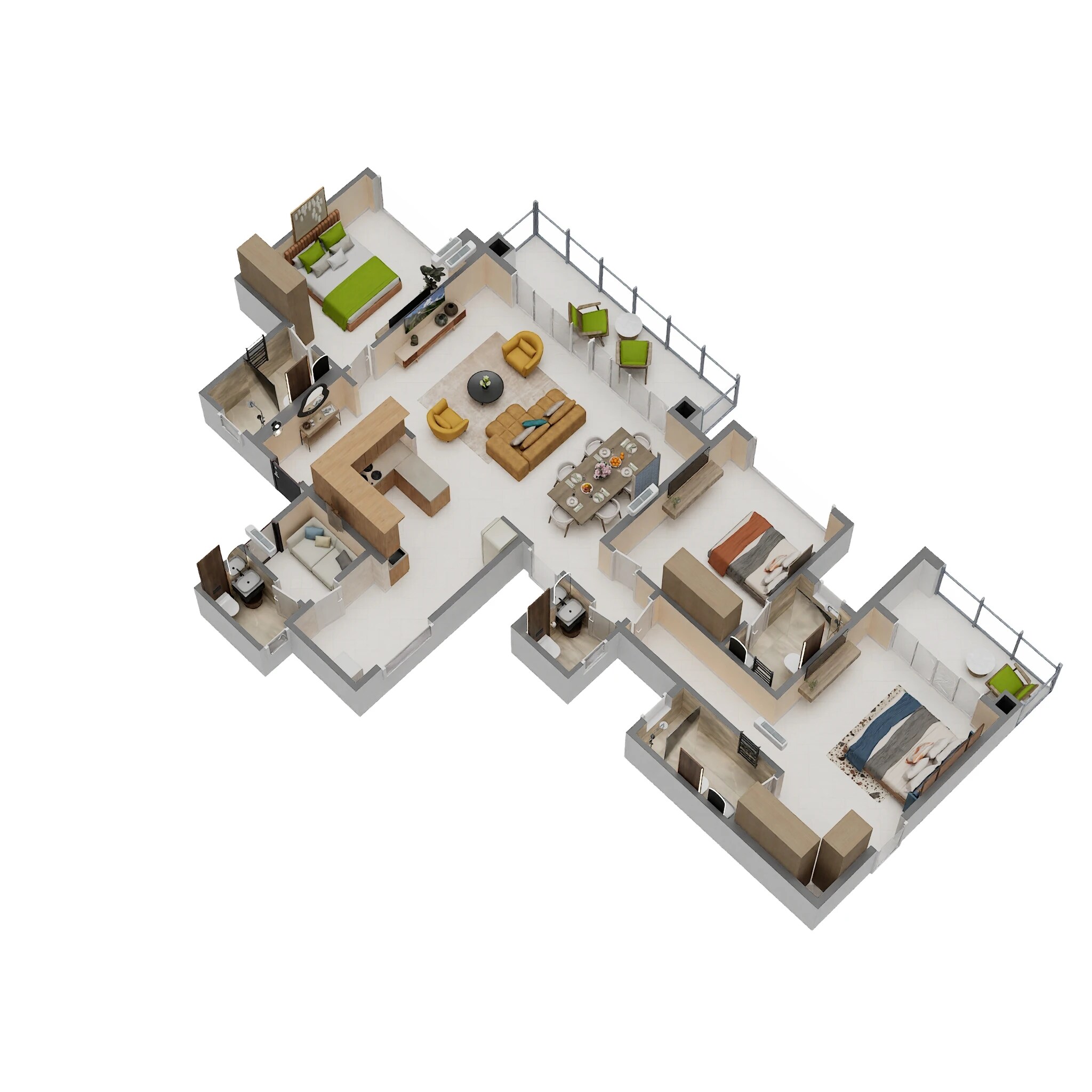 3 BHK 2300 Sq. Ft. Apartment