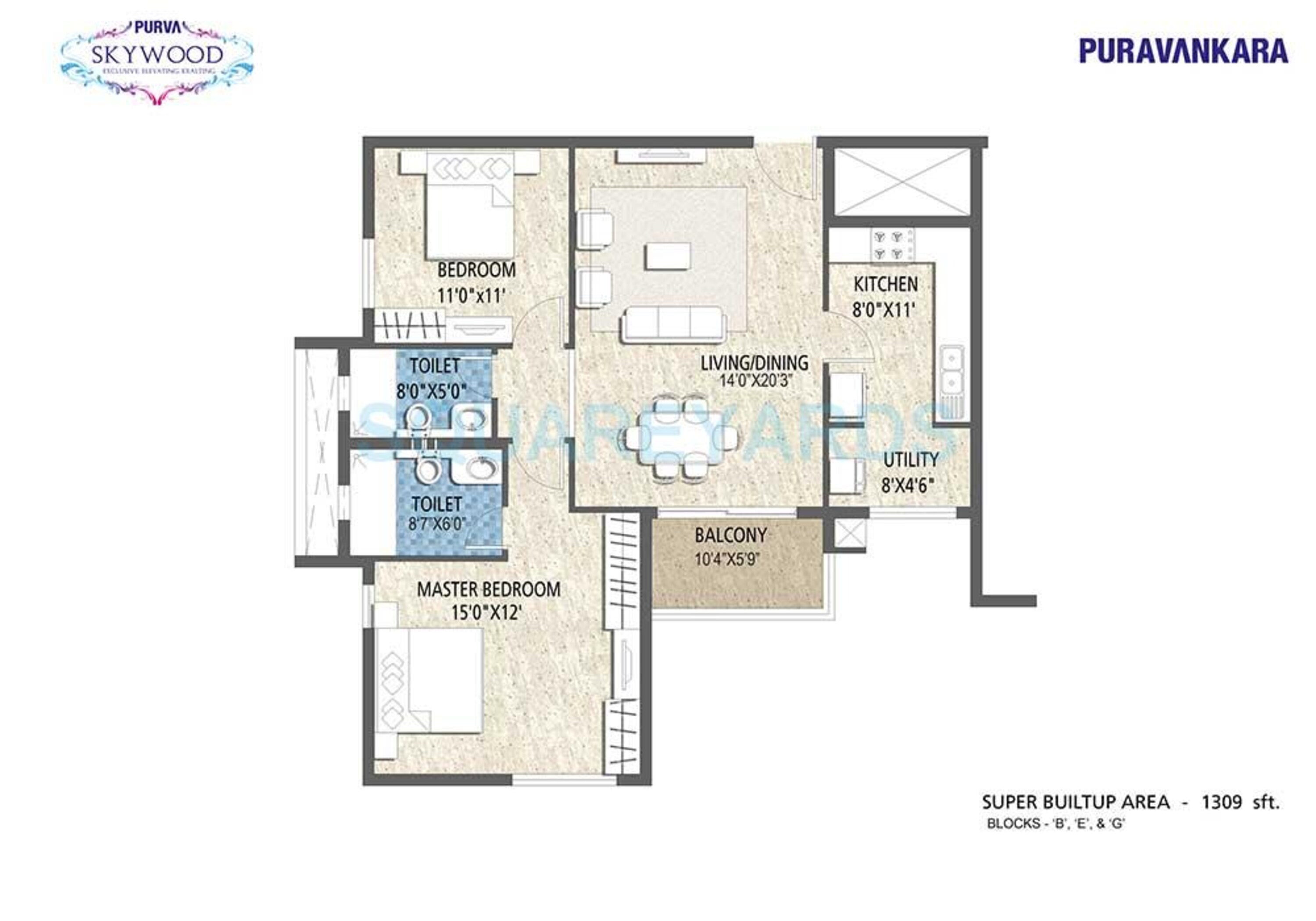puravankara purva skywood apartment 2bhk 1309sqft1