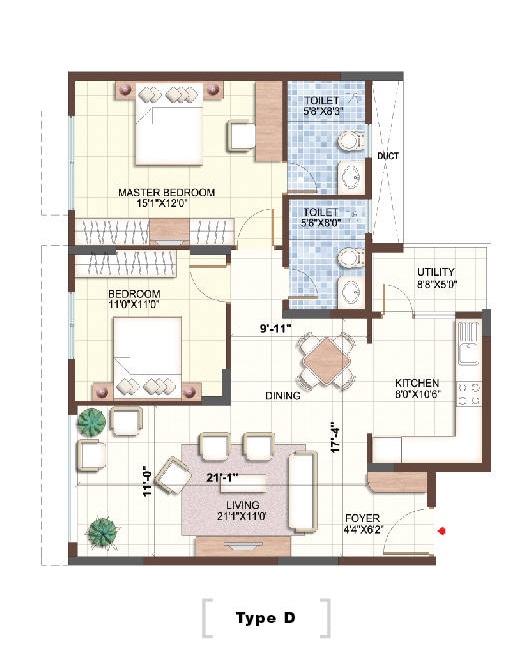 puravankara purva sunflower apartment 2 bhk 1222sqft 20203210183214
