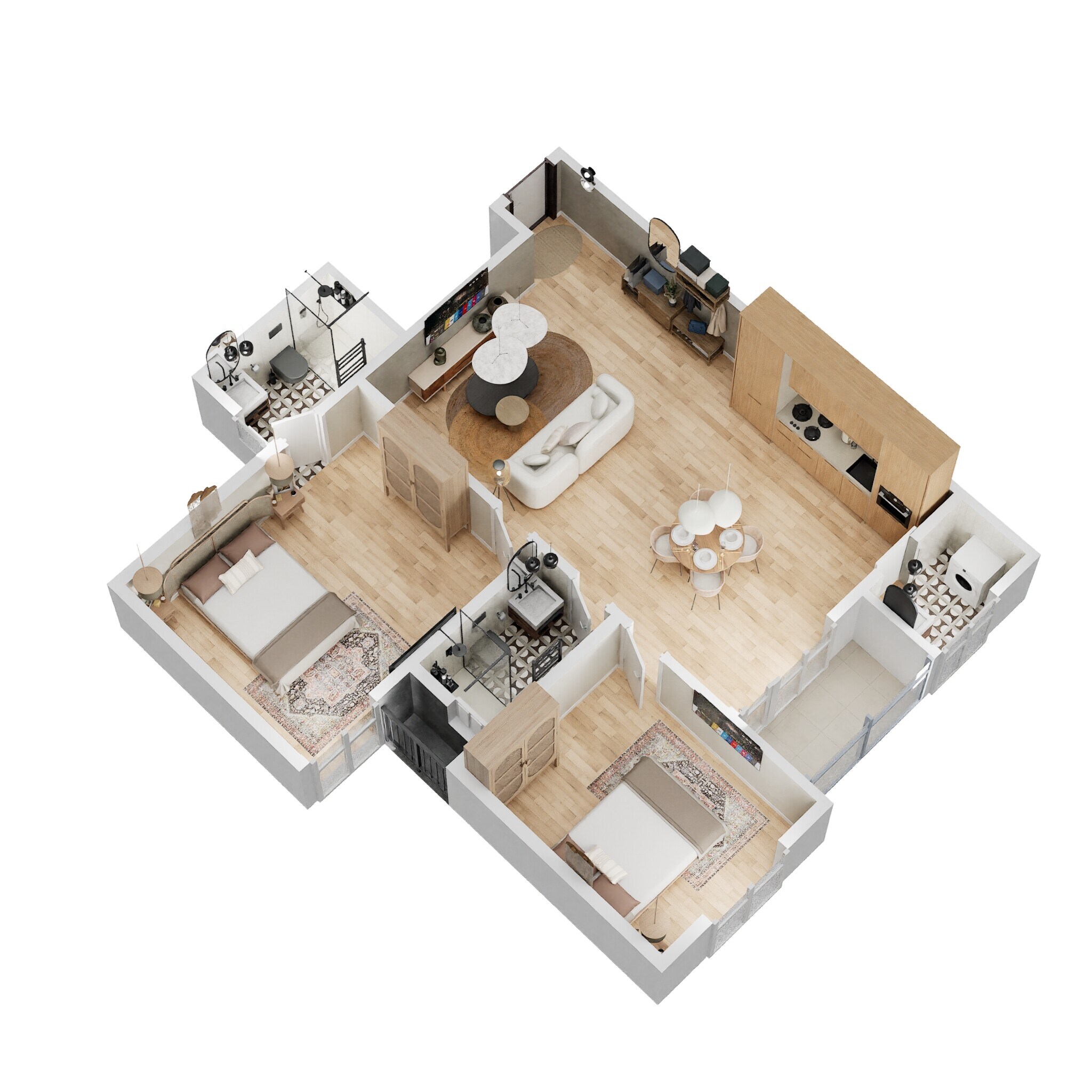 2 BHK 1062 Sq. Ft. Apartment