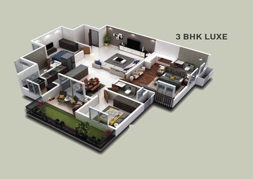  3 BHK Apartment at Puravankara Purva Zenium, Hosahalli – for Rent