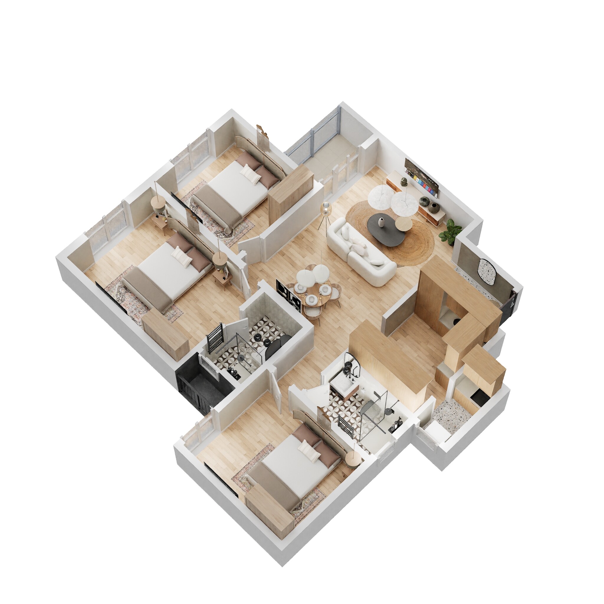 puravankara purva zenium apartment 3 bhk 1320sqft 20240229180202 3d 2071