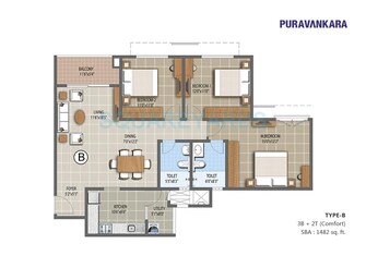 3 BHK Apartment For Resale in Puravankara The Waves Hennur Bangalore  7451348