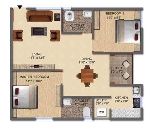 purnima elite apartment 2bhk 990sqft61