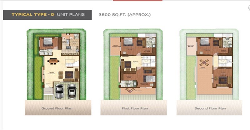 Floor plan of 5 BHK 3600 Sq. Ft. Villa in Purva Bird Of Paradise, Bangalore