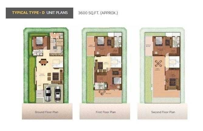 Floor plan of 4 BHK 3600 Sq. Ft. Villa in Purva City of Gold, Bangalore