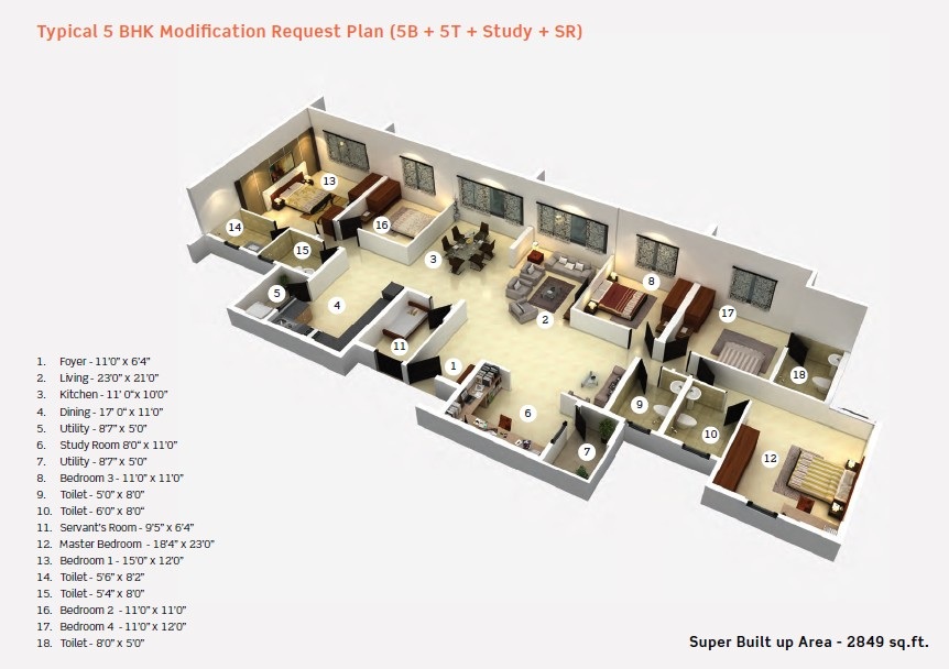 purva limousine homes apartment 5bhk 2849sqft41