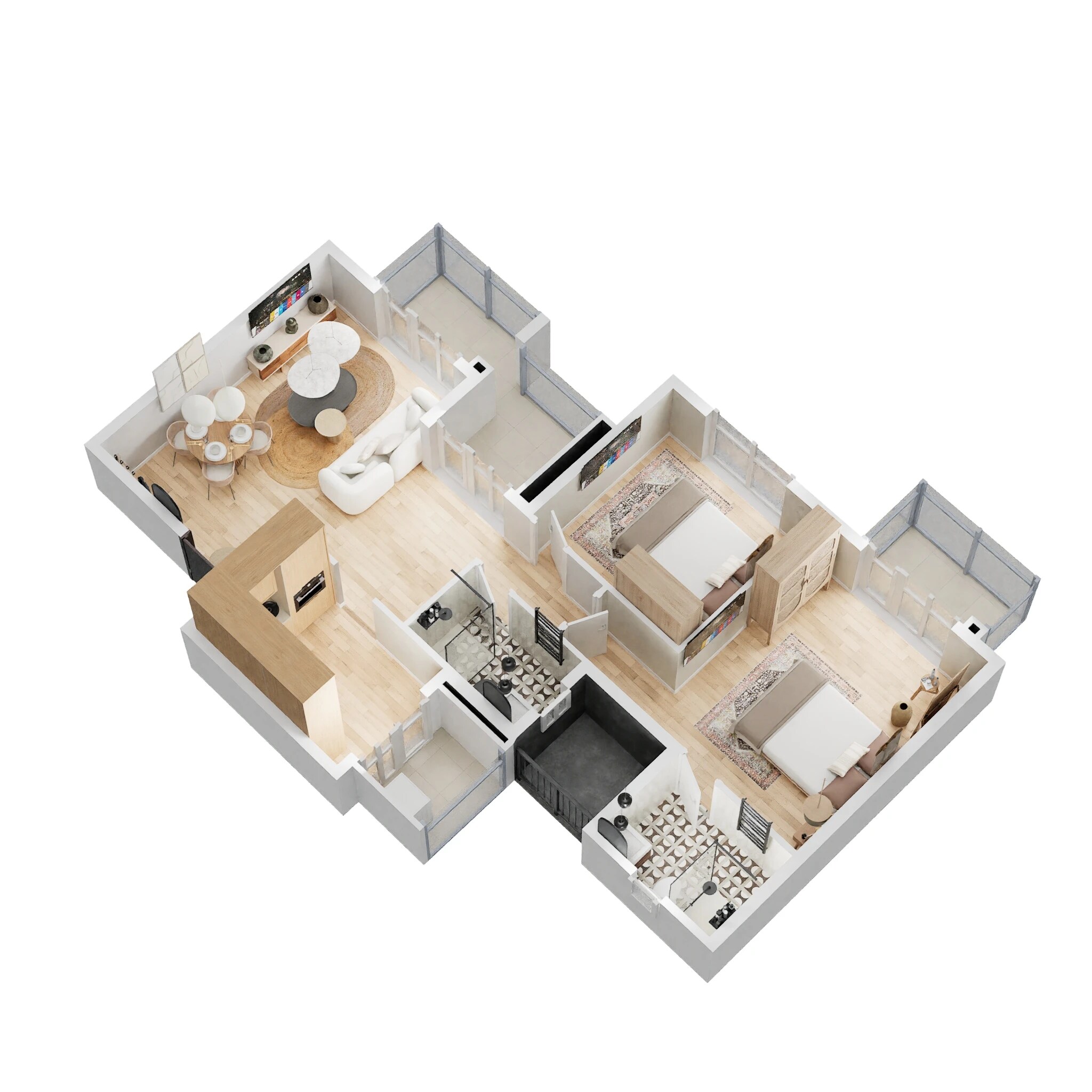 2 BHK 1360 Sq. Ft. Apartment