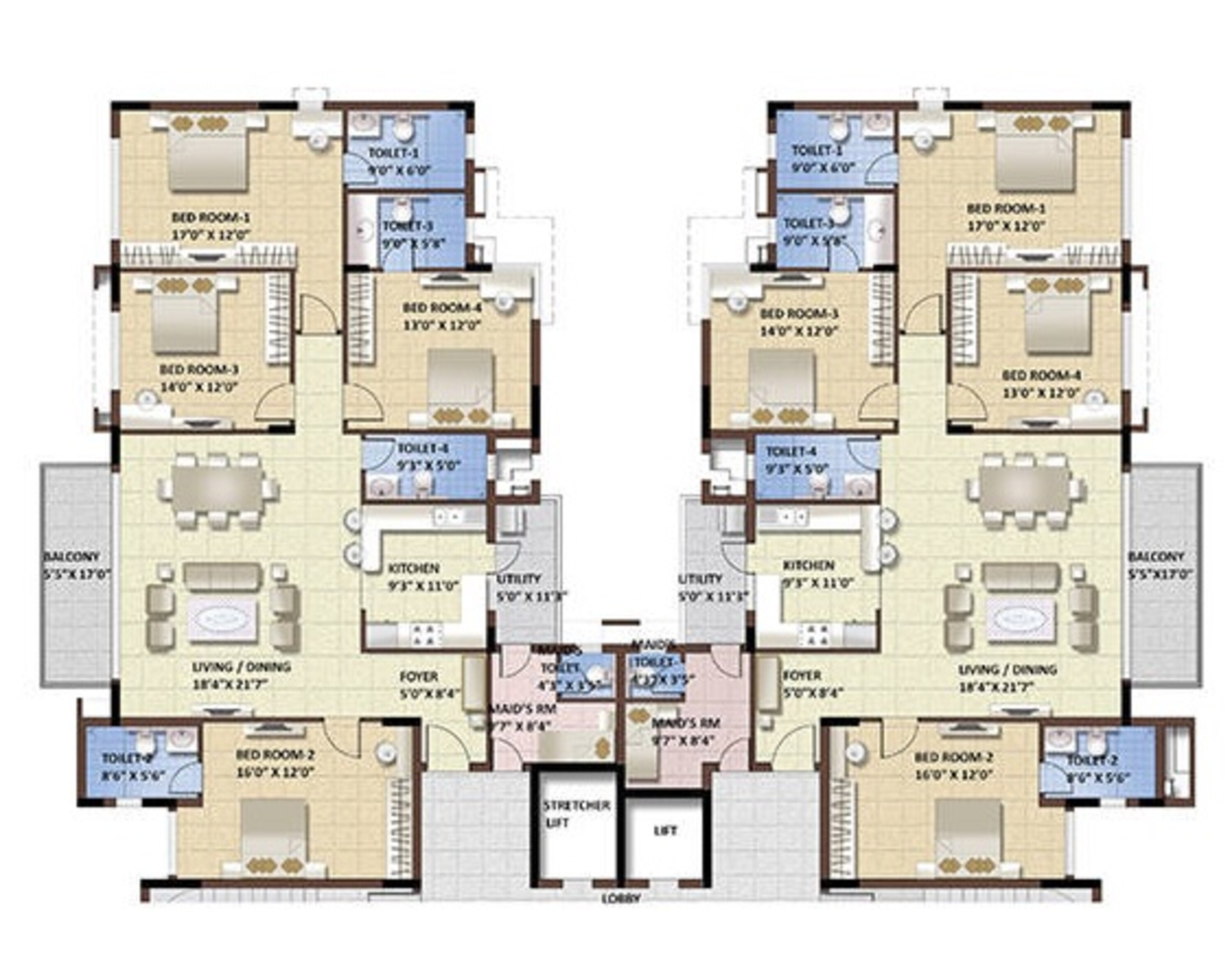 purva whitehall 3 apartment 4 bhk 2252sqft 20204609104612
