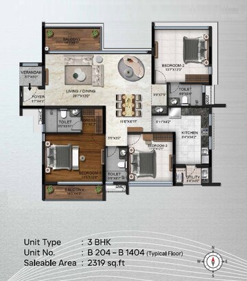  3 BHK Apartment at Radiance Platinum, Koramangala – for Sale