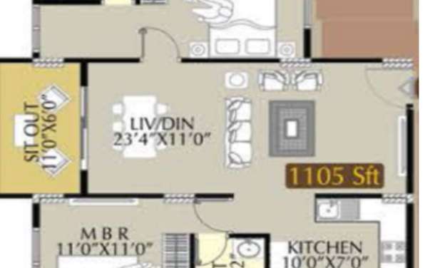 radiant elitaire apartment 2 bhk 1105sqft 20204701114743
