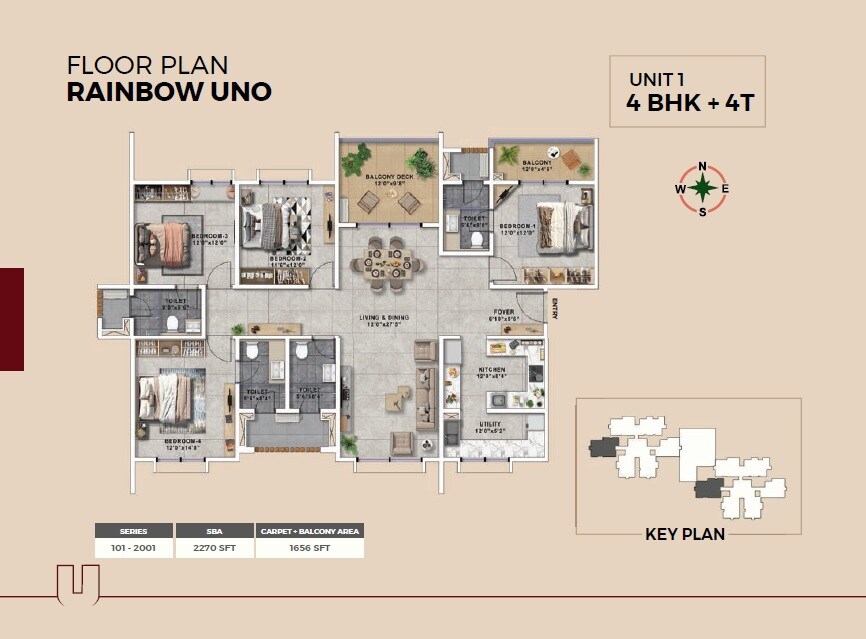 4 BHK 2270 Sq. Ft. Apartment